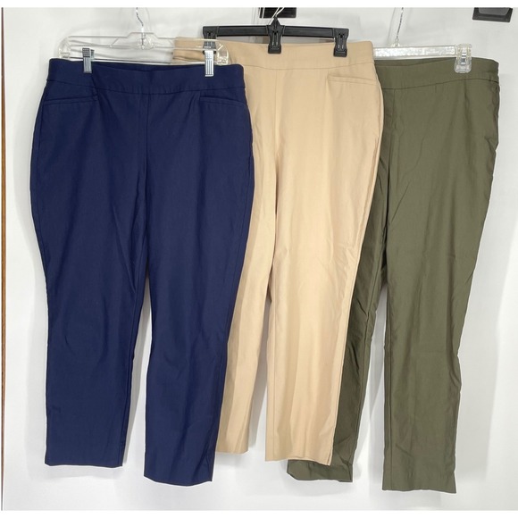 Chico's Pants - Chico's Womens Pants 2R/12 Lot of 3 Ankle Multi So Slimming Brigitte Stretch